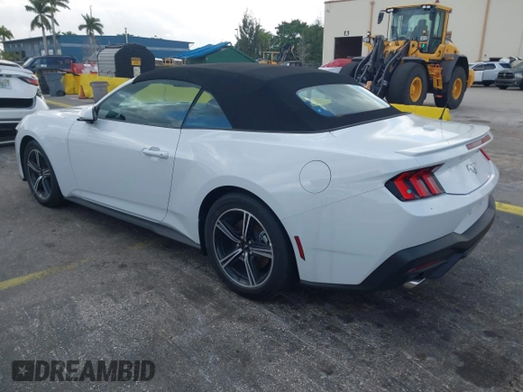 2025 Ford Mustang EcoBoost with VIN 1FAGP8UH2S5105708, listed as a IAAI auction lot 41907655 with 342 mi miles. Bid and sale history available at carsss.com. Image 3.