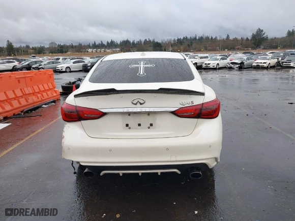 2020 Infiniti Q50 RED SPORT 400 with VIN JN1FV7AP3LM630322, listed as a IAAI auction lot 41483294 with NaN miles. Bid and sale history available at carsss.com. Image 16.