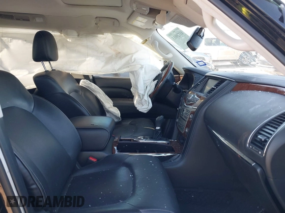 2019 Infiniti QX80 Luxe with VIN JN8AZ2NF5K9689409, listed as a IAAI auction lot 41729013 with 85,668 mi miles and . Bid and sale history available at DreamBid. Image 5.