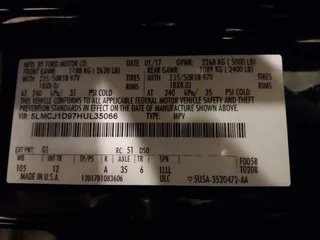 2017 Lincoln MKC Premiere with VIN 5LMCJ1D97HUL35066, listed as a IAAI auction lot 41224223 with 124,826 mi miles. Bid and sale history available at carsss.com. Image 9.