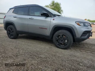 2023 Jeep Compass Trailhawk with VIN 3C4NJDDN8PT525773, listed as a Copart auction lot 54532235 with 20,586 mi miles and Salvage title. Bid and sale history available at DreamBid. Image 4.