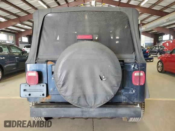 2002 Jeep Wrangler SE with VIN 1J4FA29PX2P749203, listed as a Copart auction lot 53604045 with 152,410 mi miles and Clean Title. Bid and sale history available at carsss.com. Image 6.