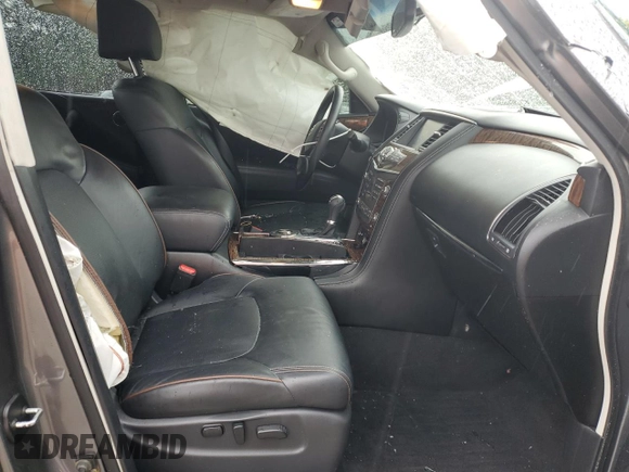 2017 Nissan Armada Platinum with VIN JN8AY2NF8H9300967, listed as a Copart auction lot 55513905 with 120,266 mi miles and Salvage title. Bid and sale history available at DreamBid. Image 7.