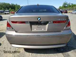 2005 BMW 7 Series 745Li z VIN WBAGN63535DS60710, wystawiony jako Copart lot #58921295 z przebiegiem 94 748 mil mil oraz Szkoda całkowita • Salvage title. Historia ofert i sprzedaży dostępna na DreamBid. Obrazek 6.