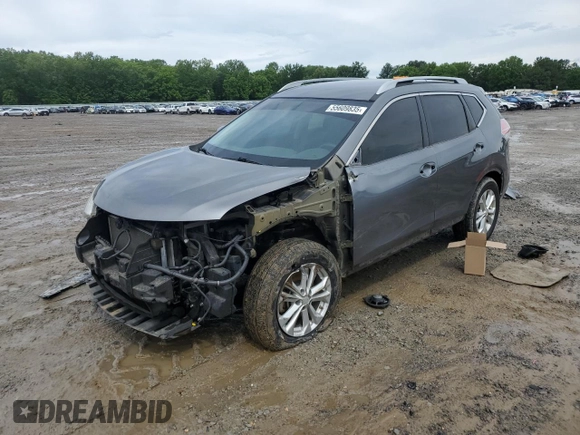 2016 Nissan Rogue SV z VIN 5N1AT2MM8GC740307, wystawiony jako Copart lot #55609835 z przebiegiem 64 882 mil mil oraz Czysty tytuł • Clean title. Historia ofert i sprzedaży dostępna na DreamBid. Obrazek 1.