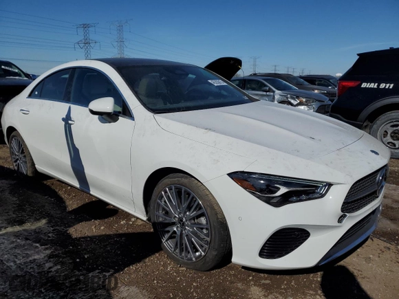 2024 Mercedes-Benz CLA 250 with VIN W1K5J4HB6RN452976, listed as a Copart auction lot 46283815 with 3,868 mi miles and Salvage title. Bid and sale history available at DreamBid. Image 4.
