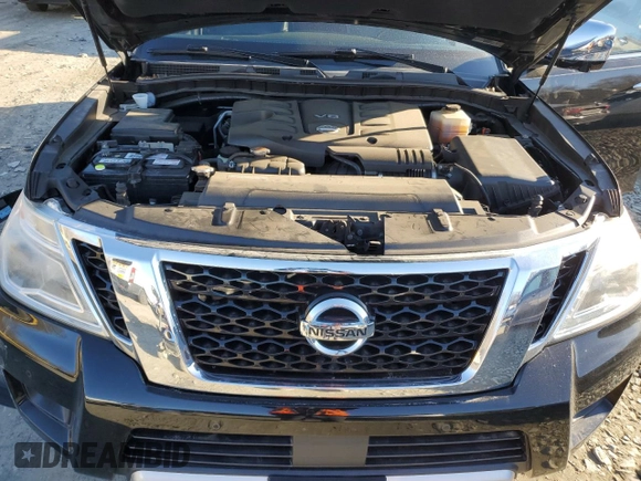 2017 Nissan Armada Platinum with VIN JN8AY2NE1H9704006, listed as a Copart auction lot 48964655 with 86,907 mi miles and Salvage Title. Bid and sale history available at carsss.com. Image 12.