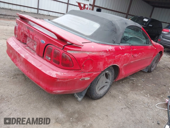 1998 Ford Mustang with VIN 1FAFP4443WF256137, listed as a IAAI auction lot 41542677 with 175,919 mi miles. Bid and sale history available at carsss.com. Image 4.