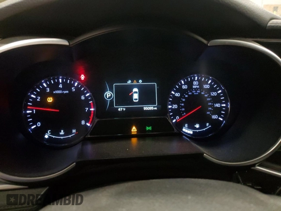 2014 Kia Optima SXL Turbo with VIN 5XXGR4A67EG349273, listed as a Copart auction lot 47258705 with 95,095 mi miles and Salvage Title. Bid and sale history available at DreamBid. Image 9.