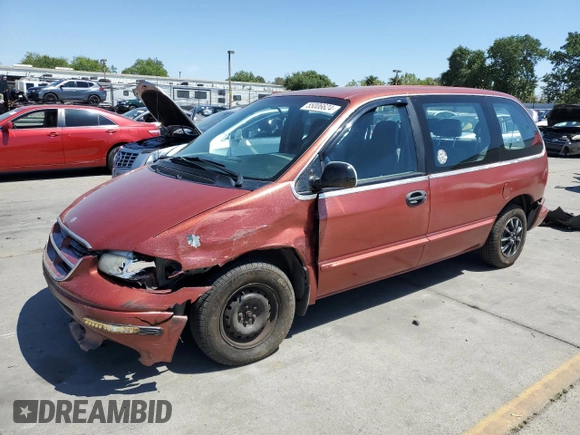 1999 Dodge Caravan with VIN 2B4FP25B0XR192013, listed as a Copart auction lot 55006624 with 195,008 mi miles and Salvage title. Bid and sale history available at DreamBid. Image 1.