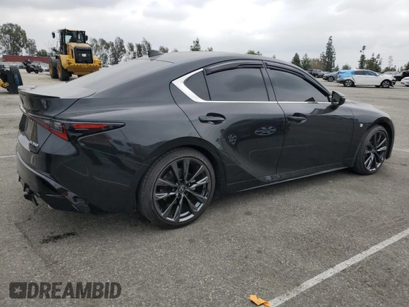 2023 Lexus IS 350 F Sport with VIN JTHGZ1B21P5069896, listed as a Copart auction lot 50947125 with 13,980 mi miles and Salvage title. Bid and sale history available at DreamBid. Image 3.