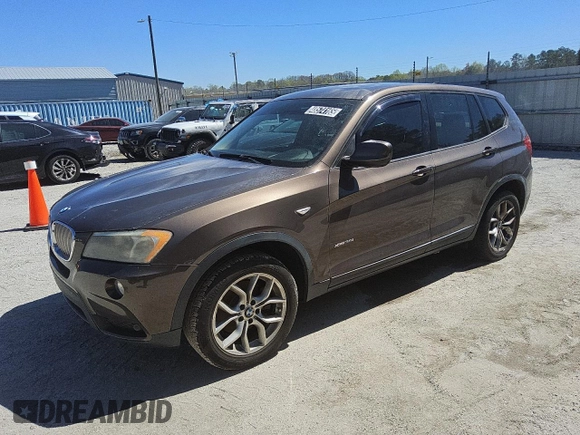 2011 BMW X3 35i with VIN 5UXWX7C50BL730691, listed as a Copart auction lot 48574165 with 140,194 mi miles and Clean Title. Bid and sale history available at DreamBid. Image 1.