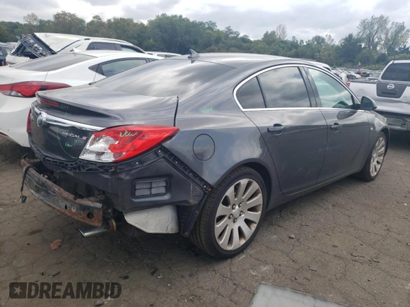 2011 Buick Regal CXL Turbo TO6 with VIN W04G05GV1B1080140, listed as a Copart auction lot 71938794 with 129,415 mi miles and Salvage Title. Bid and sale history available at carsss.com. Image 3.