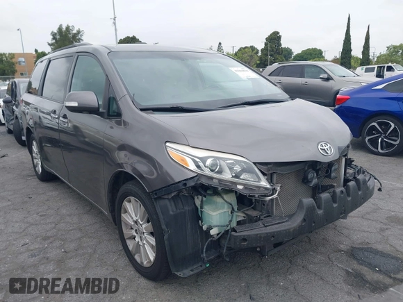 2015 Toyota Sienna Limited with VIN 5TDDK3DC4FS097372, listed as a IAAI auction lot 42204810 with 106,759 mi miles and . Bid and sale history available at DreamBid. Image 1.