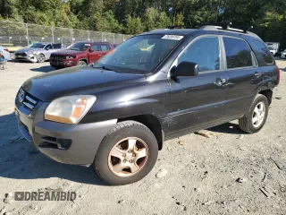 2008 Kia Sportage LX with VIN KNDJF724387517307, listed as a Copart auction lot 43701645 with 195,728 mi miles and Non Repairable. Bid and sale history available at carsss.com. Image 1.