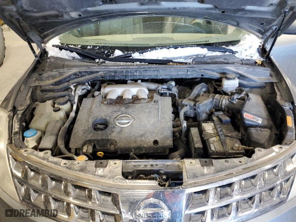 2007 Nissan Murano SL with VIN JN8AZ08W27W661253, listed as a Copart auction lot 45942845 with 135,524 mi miles and Salvage Title. Bid and sale history available at carsss.com. Image 14.