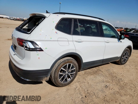 2021 Volkswagen Tiguan S with VIN 3VV1B7AX0MM016271, listed as a Copart auction lot 61288165 with 56,270 mi miles and Clean title. Bid and sale history available at DreamBid. Image 3.