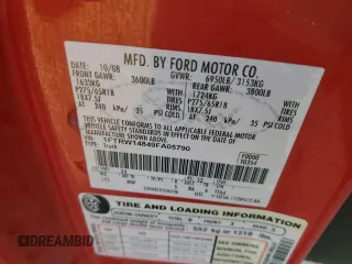 2009 Ford F-150 XL with VIN 1FTRW14849FA05790, listed as a Copart auction lot 87194234 with 212,721 mi miles and Salvage Title. Bid and sale history available at DreamBid. Image 14.