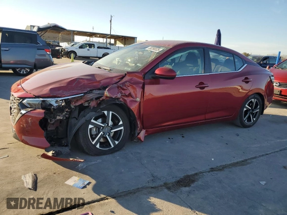 2024 Nissan Sentra SV with VIN 3N1AB8CV0RY257752, listed as a Copart auction lot 89298525 with 47,058 mi miles and Salvage Title. Bid and sale history available at DreamBid. Image 1.