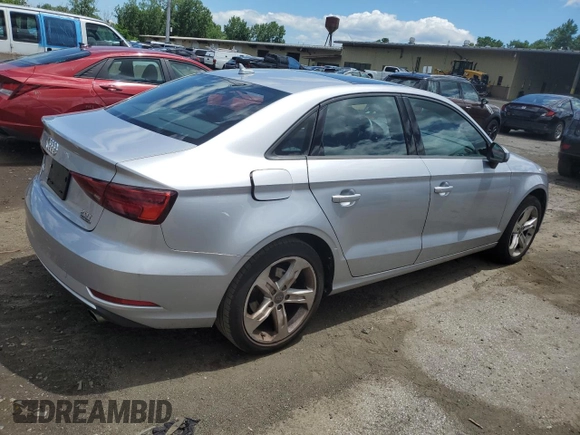 2017 Audi A3 Sedan Premium with VIN WAUB8GFF6H1073561, listed as a Copart auction lot 61051214 with 38,342 mi miles and Salvage Title. Bid and sale history available at carsss.com. Image 3.