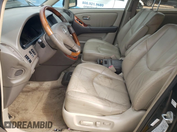 2002 Lexus RX 300 with VIN JTJHF10U320247975, listed as a Copart auction lot 70864354 with 0 mi miles and Salvage Title. Bid and sale history available at carsss.com. Image 7.