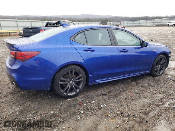 2020 Acura TLX w/A-Spec Pkg with VIN 19UUB1F63LA009028, listed as a Copart auction lot 43976475 with 51,929 mi miles and Salvage Title. Bid and sale history available at carsss.com. Image 3.