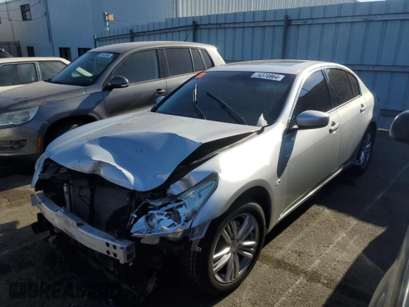 2015 Infiniti Q40 with VIN JN1CV6AP0FM500337, listed as a Copart auction lot 74370964 with 0 mi miles and Salvage Title. Bid and sale history available at carsss.com. Image 1.
