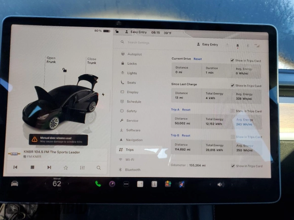 2022 Tesla Model 3 with VIN 5YJ3E1EA6NF191129, listed as a Copart auction lot 49474935 with 155,264 mi miles and Clean Title. Bid and sale history available at carsss.com. Image 9.