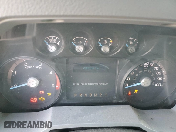 2011 Ford F-250 XL with VIN 1FT7X2BT1BED12654, listed as a Copart auction lot 83672564 with 238,160 mi miles and Salvage Title. Bid and sale history available at DreamBid. Image 9.