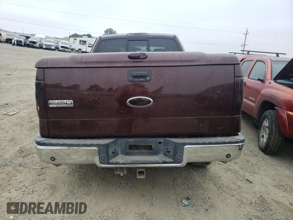 2005 Ford F-150 STX with VIN 1FTRX12W55KB45878, listed as a Copart auction lot 66160994 with 128,212 mi miles and Salvage Title. Bid and sale history available at carsss.com. Image 6.