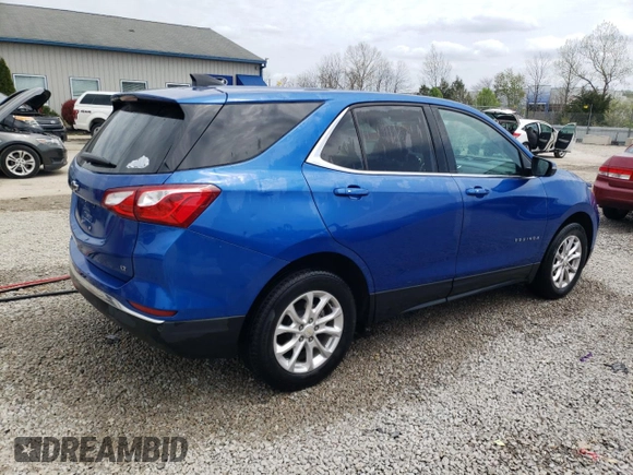 2019 Chevrolet Equinox LT with VIN 3GNAXKEV1KS521408, listed as a Copart auction lot 52969055 with 56,978 mi miles and Salvage Title. Bid and sale history available at DreamBid. Image 3.