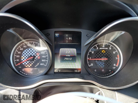 2018 Mercedes-Benz C 43 AMG with VIN 55SWF6EB9JU240378, listed as a Copart auction lot 82298494 with 79,513 mi miles and Salvage Title. Bid and sale history available at carsss.com. Image 9.