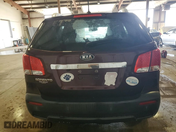2011 Kia Sorento LX with VIN 5XYKT4A12BG017295, listed as a Copart auction lot 54322535 with 165,784 mi miles and Salvage Title. Bid and sale history available at carsss.com. Image 6.