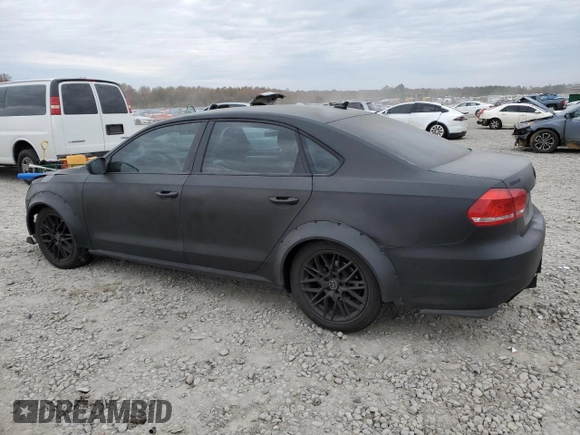 2014 Volkswagen Passat S w/Nav with VIN 1VWAP7A36EC026154, listed as a Copart auction lot 83426054 with 192,012 mi miles and Salvage Title. Bid and sale history available at carsss.com. Image 2.