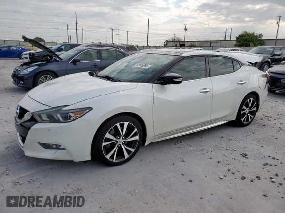 2016 Nissan Maxima SL with VIN 1N4AA6AP7GC376354, listed as a Copart auction lot 63635655 with 110,547 mi miles and Salvage title. Bid and sale history available at DreamBid. Image 1.