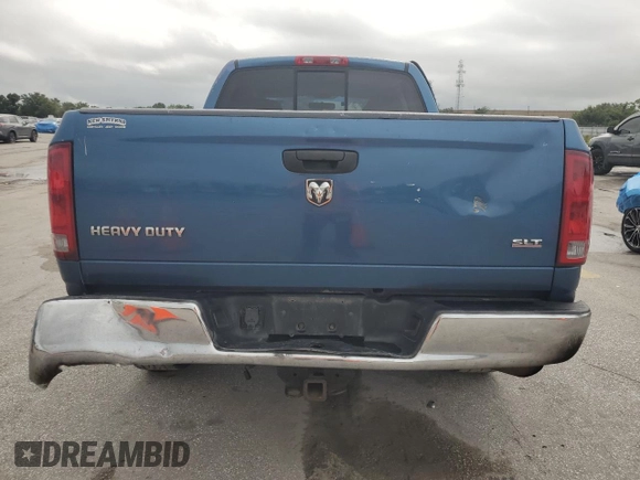 2005 Dodge Ram 2500 SLT with VIN 3D7KR28C05G851880, listed as a Copart auction lot 70199084 with 260,073 mi miles and Salvage Title. Bid and sale history available at carsss.com. Image 6.