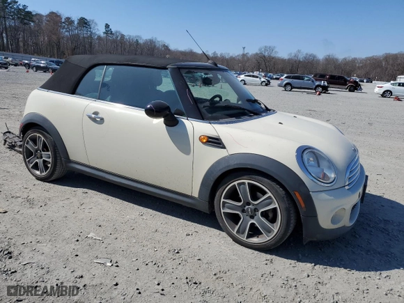 2013 MINI Cooper Convertible with VIN WMWZN3C52DT569015, listed as a Copart auction lot 46571845 with 112,664 mi miles and Salvage Title. Bid and sale history available at carsss.com. Image 4.