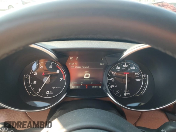 2019 Alfa Romeo Giulia Ti Sport with VIN ZARFAMBN2K7605032, listed as a Copart auction lot 76112464 with 63,046 mi miles and Salvage Title. Bid and sale history available at carsss.com. Image 9.