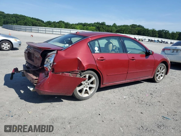 2008 Nissan Maxima SE with VIN 1N4BA41EX8C814972, listed as a Copart auction lot 60018655 with 332,355 mi miles and Salvage title. Bid and sale history available at DreamBid. Image 3.