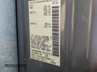 2017 Nissan Maxima SL z VIN 1N4AA6AP0HC367013, wystawiony jako Copart lot #59253975 z przebiegiem 136 834 mil mil oraz Szkoda całkowita • Salvage title. Historia ofert i sprzedaży dostępna na DreamBid. Obrazek 12.
