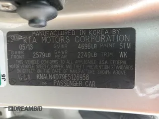 2014 Kia Cadenza Premium with VIN KNALN4D79E5126958, listed as a Copart auction lot 73138304 with 49,163 mi miles and Salvage Title. Bid and sale history available at carsss.com. Image 13.
