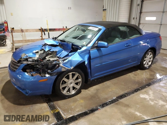 2008 Chrysler Sebring Touring with VIN 1C3LC55R28N128753, listed as a Copart auction lot 82686824 with 122,919 mi miles and Salvage Title. Bid and sale history available at carsss.com. Image 1.