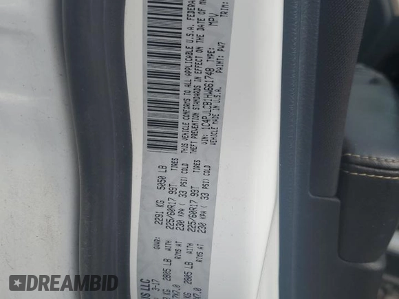 2017 Jeep Cherokee Latitude with VIN 1C4PJLCB1HW661748, listed as a Copart auction lot 58900255 with 133,498 mi miles and Salvage title. Bid and sale history available at DreamBid. Image 13.