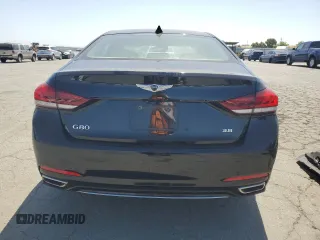 2018 Genesis G80 3.8L with VIN KMHGN4JE5JU227112, listed as a Copart auction lot 60564705 with 83,577 mi miles and Salvage title. Bid and sale history available at DreamBid. Image 6.