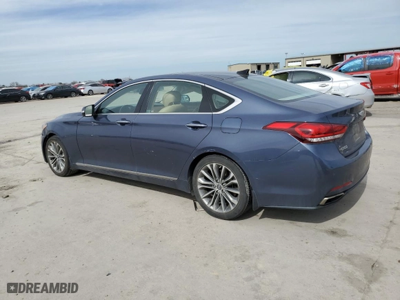 2015 Hyundai Genesis 3.8L with VIN KMHGN4JE4FU089344, listed as a Copart auction lot 49000875 with 80,521 mi miles and Salvage Title. Bid and sale history available at carsss.com. Image 2.