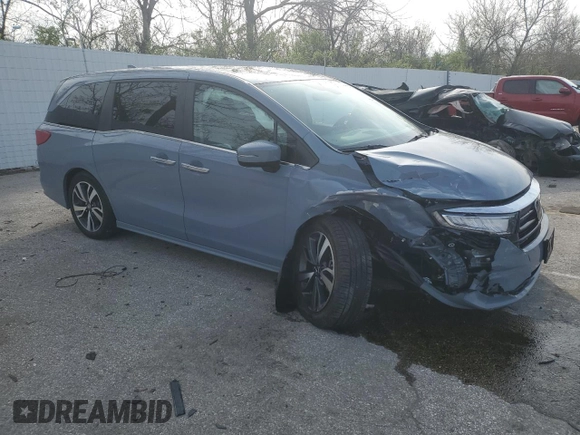 2023 Honda Odyssey Touring with VIN 5FNRL6H83PB053962, listed as a Copart auction lot 51461865 with 24,808 mi miles and Salvage Title. Bid and sale history available at DreamBid. Image 4.