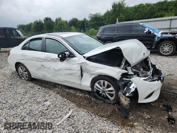 2019 Mercedes-Benz C 300 with VIN 55SWF8EB7KU309453, listed as a Copart auction lot 60750895 with Not provided miles and Salvage title. Bid and sale history available at DreamBid. Image 4.