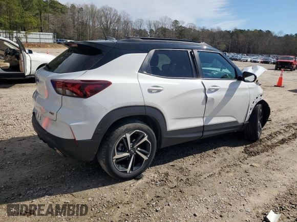 2023 Chevrolet TrailBlazer RS with VIN KL79MTSL9PB041212, listed as a Copart auction lot 50461575 with Not Provided miles and Salvage Title. Bid and sale history available at DreamBid. Image 3.