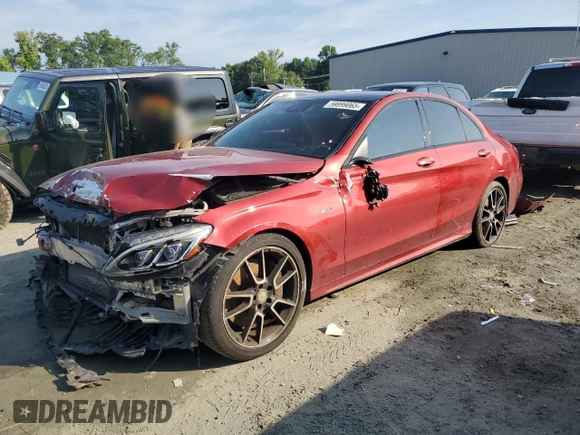 2016 Mercedes-Benz C 450 AMG z VIN 55SWF6EB9GU124347, wystawiony jako Copart lot #59899065 z przebiegiem 112 182 mil mil oraz Czysty tytuł • Clean title. Historia ofert i sprzedaży dostępna na DreamBid. Obrazek 1.