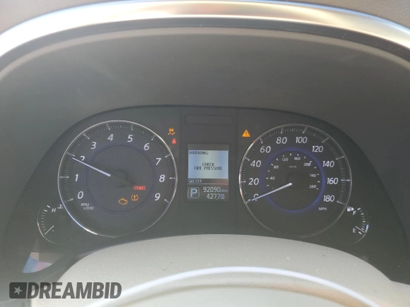 2015 Infiniti QX70 with VIN JN8CS1MU8FM380334, listed as a Copart auction lot 42929405 with 92,090 mi miles and Salvage title. Bid and sale history available at DreamBid. Image 9.